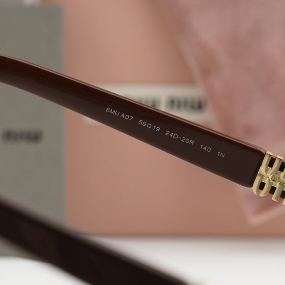 Miu Miu MUA07S 24D20R Square Sunglasses – Shiny Brown \\Light Blue main image 4